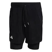 adidas  Melbourne Tennis Two-in-One 7-inch Shorts Black