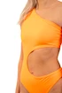 Asymetryczne monokini na jedno ramię Nebbia 458 Pomarańczowy Neon