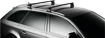 Bagażnik dachowy Thule z WingBarem Black Mercedes Benz E-Klasse (S213) 5-dr Nieruchomość ze zintegrowanymi relingami dachowymi 16-23