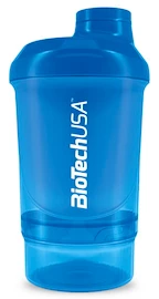 BioTech USA Shaker Wave+ Nano 300 ml + 150 ml niebieski