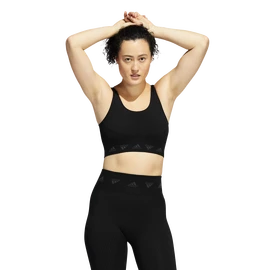 Biustonosz damski adidas Aeroknit Light Support Bra Black