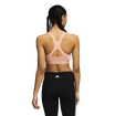 Biustonosz damski adidas  Believe This Medium Support Workout Logo Ambient Blush