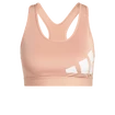 Biustonosz damski adidas  Believe This Medium Support Workout Logo Ambient Blush