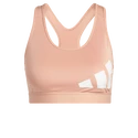 Biustonosz damski adidas  Believe This Medium Support Workout Logo Ambient Blush