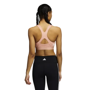 Biustonosz damski adidas  Believe This Medium Support Workout Logo Ambient Blush