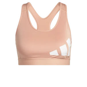Biustonosz damski adidas  Believe This Medium Support Workout Logo Ambient Blush