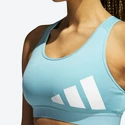 Biustonosz damski adidas  Believe This Medium Support Workout Logo Mint Ton