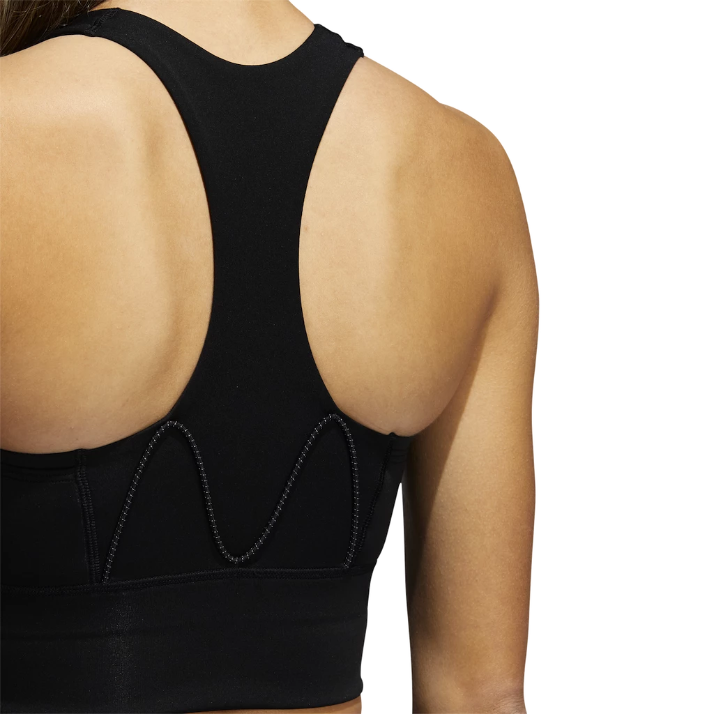 Biustonosz damski adidas  Running Medium-Support Pocket Black