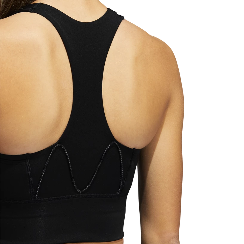 Biustonosz damski adidas  Running Medium-Support Pocket Black