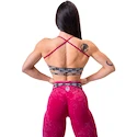 Biustonosz damski Nebbia NEBBIA x OLYMPIA Washed Open Back Sports Bra LEGACY 779 red