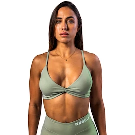 Biustonosz damski Nebbia STRONG BEAUTY Medium-Support Sports Bra TWIST-KNOT 423 light green