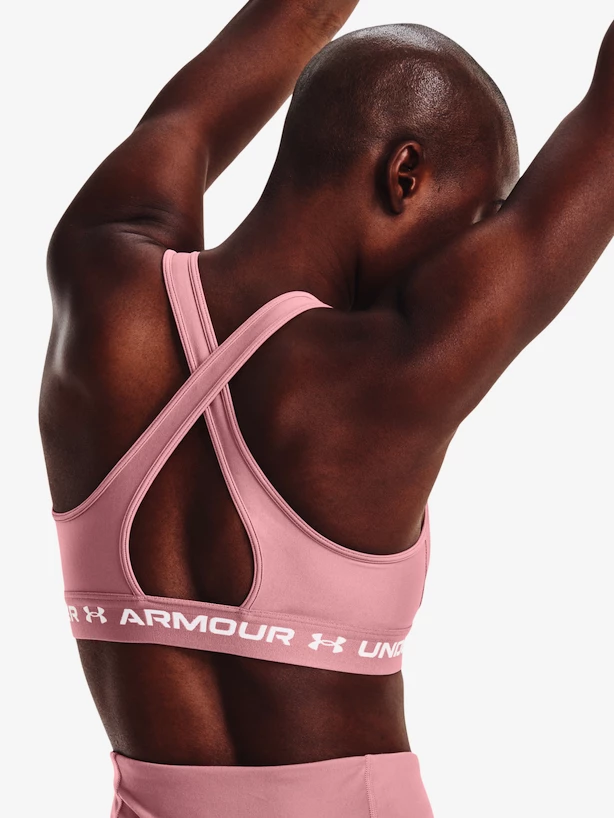 Biustonosz damski Under Armour  Crossback Mid Bra-PNK XS