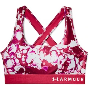 Biustonosz damski Under Armour  Mid Crossback Printed Pink  XS