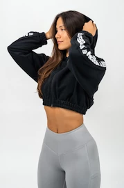 Bluza damska Nebbia ICONIC Cropped Zip-Up Hoodie 254 black