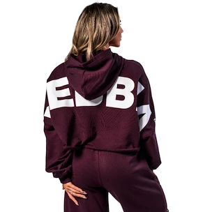 Bluza damska Nebbia STRONG BEAUTY Oversized Hoodie OWN YOUR POWER 433 dark red