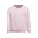 Bluza dziecięca adidas  Essentials 3-Stripes Crew Neck Clear Pink 128 cm