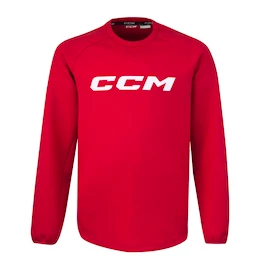 Bluza dziecięca CCM LOCKER ROOM FLEECE CREW Red