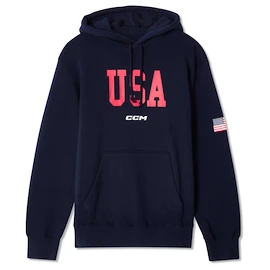 Bluza męska CCM Flag Hood Team USA Navy