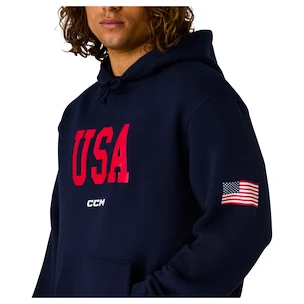 Bluza męska CCM  Flag Hood Team USA Navy