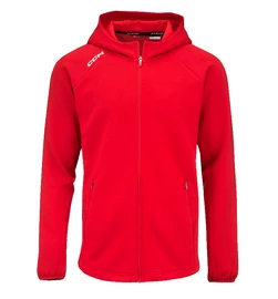 Bluza męska CCM LOCKER ROOM FLEECE FULL ZIP HOODIE red