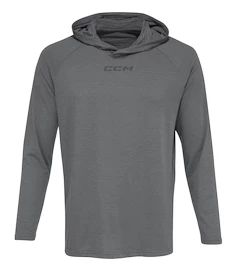 Bluza męska CCM LS Premium Training Hoodie Dark Grey Heathered