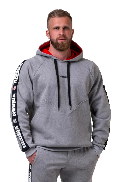 Bluza męska Nebbia  Unlock the Champion hoodie 194 light grey XXL