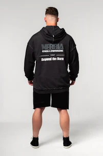 Bluza męska Nebbia  Washed-off Zip Up Hoodie GYM BRO Black M