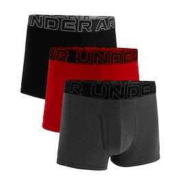 Bokserki męskie Under Armour Perf Cotton Solid 3in 3Pack Castlerock Heather