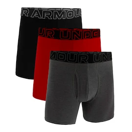Bokserki męskie Under Armour Perf Cotton Solid 6in 3Pack Castlerock Heather
