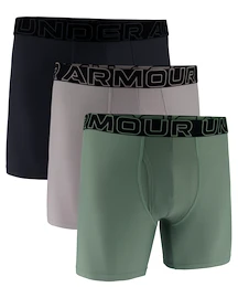 Bokserki męskie Under Armour Perf Tech 6in 3Pack Grey