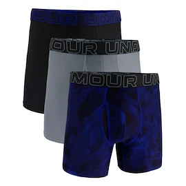 Bokserki męskie Under Armour Perf Tech Print 6in 3Pack Royal