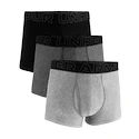 Bokserki męskie Under Armour Perf Tech Solid 3in 3Pack Steel Heather