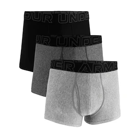 Bokserki męskie Under Armour Perf Tech Solid 3in 3Pack Steel Heather