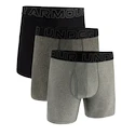 Bokserki męskie Under Armour Perf Tech Solid 6in 3Pack Steel Heather