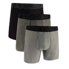 Bokserki męskie Under Armour Perf Tech Solid 6in 3Pack Steel Heather