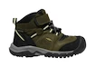 Buty outdoorowe dziecięce Keen Ridge Flex Mid Wp Dark Olive/Dusky Citron  US 12 (Kid)