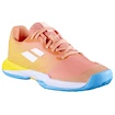 Buty tenisowe dziecięce Babolat Jet Mach 3 Clay Jr Girl Coral/Gold Fusion