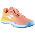 Buty tenisowe dziecięce Babolat Jet Mach 3 Clay Jr Girl Coral/Gold Fusion