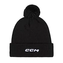 Czapka CCM  Team Pom Knit Black