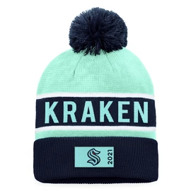 Czapka zimowa Fanatics Authentic Pro Game & Train Cuffed Pom Knit Seattle Kraken