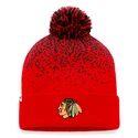 Czapka zimowa Fanatics Iconic Gradiant Iconic Gradiant Beanie Cuff with Pom Chicago Blackhawks