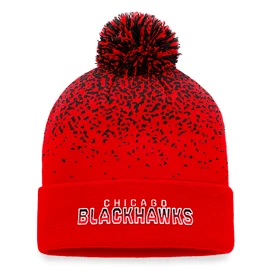 Czapka zimowa Fanatics Iconic Gradiant Iconic Gradiant Beanie Cuff with Pom Chicago Blackhawks