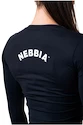 Czarny krótki top Nebbia Sporty Hero z długimi rękawami