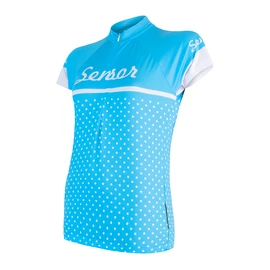 Damska koszulka rowerowa Sensor Cyklo Dots Blue