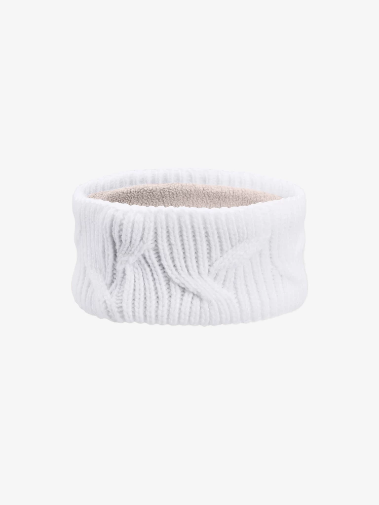 Damska opaska na głowę Under Armour  Halftime Fleece HB-WHT
