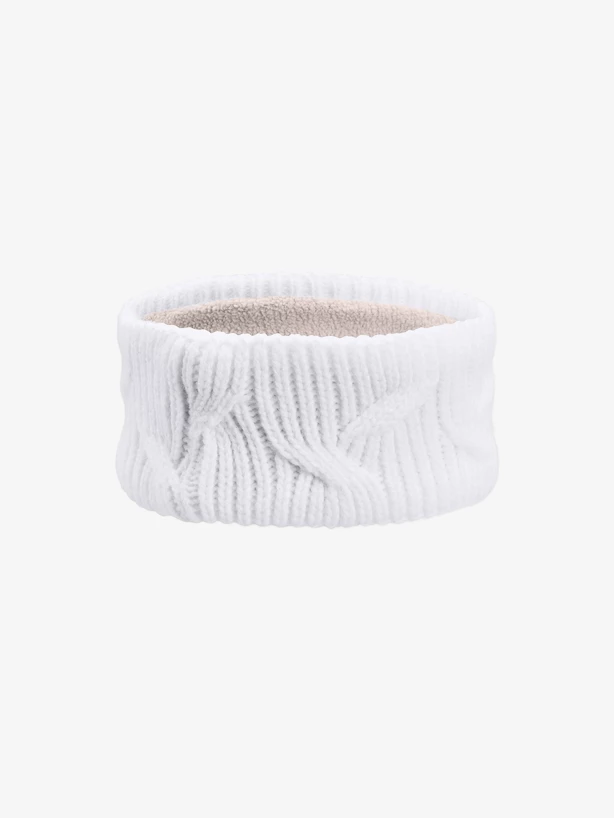 Damska opaska na głowę Under Armour  Halftime Fleece HB-WHT
