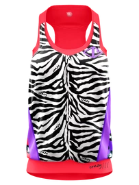 Damski podkoszulek Crazy Idea Top Break Black/Zebra