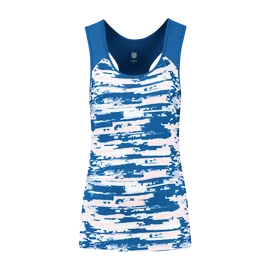 Damski podkoszulek K-Swiss Hypercourt Stripe Tank Print/Classic Blue