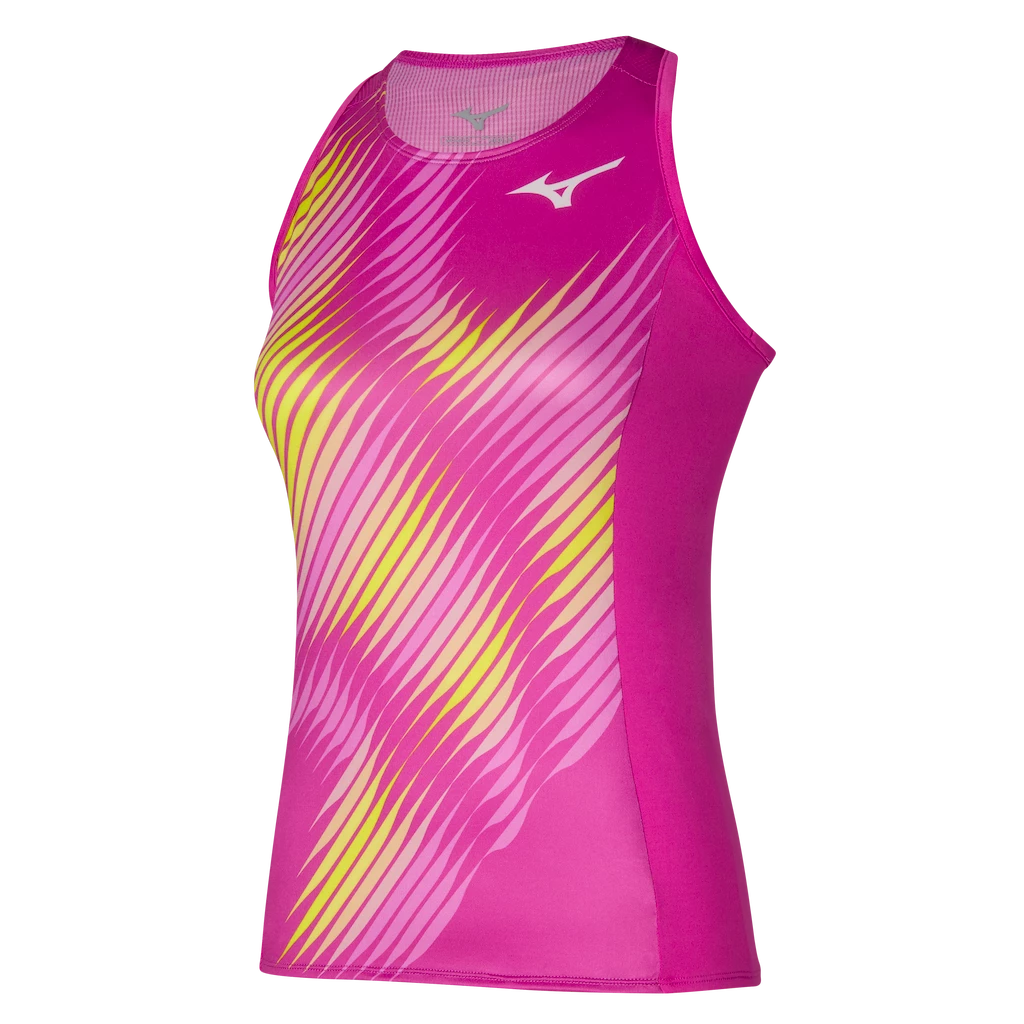 Damski podkoszulek Mizuno  Printed Tank Fuchsia fedora L