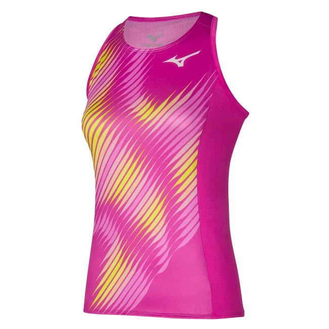 Damski podkoszulek Mizuno  Printed Tank Fuchsia fedora L